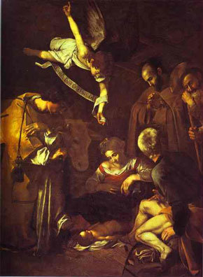 Caravaggio Jézus születése című alkotása, amit 1969-ben loptak el